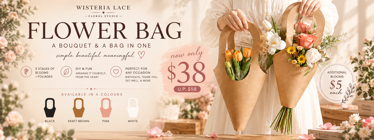 Wisteria Lace Flower Bag Promotion