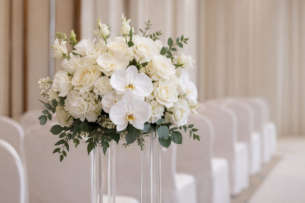 Ivory Aisle Pedestals
