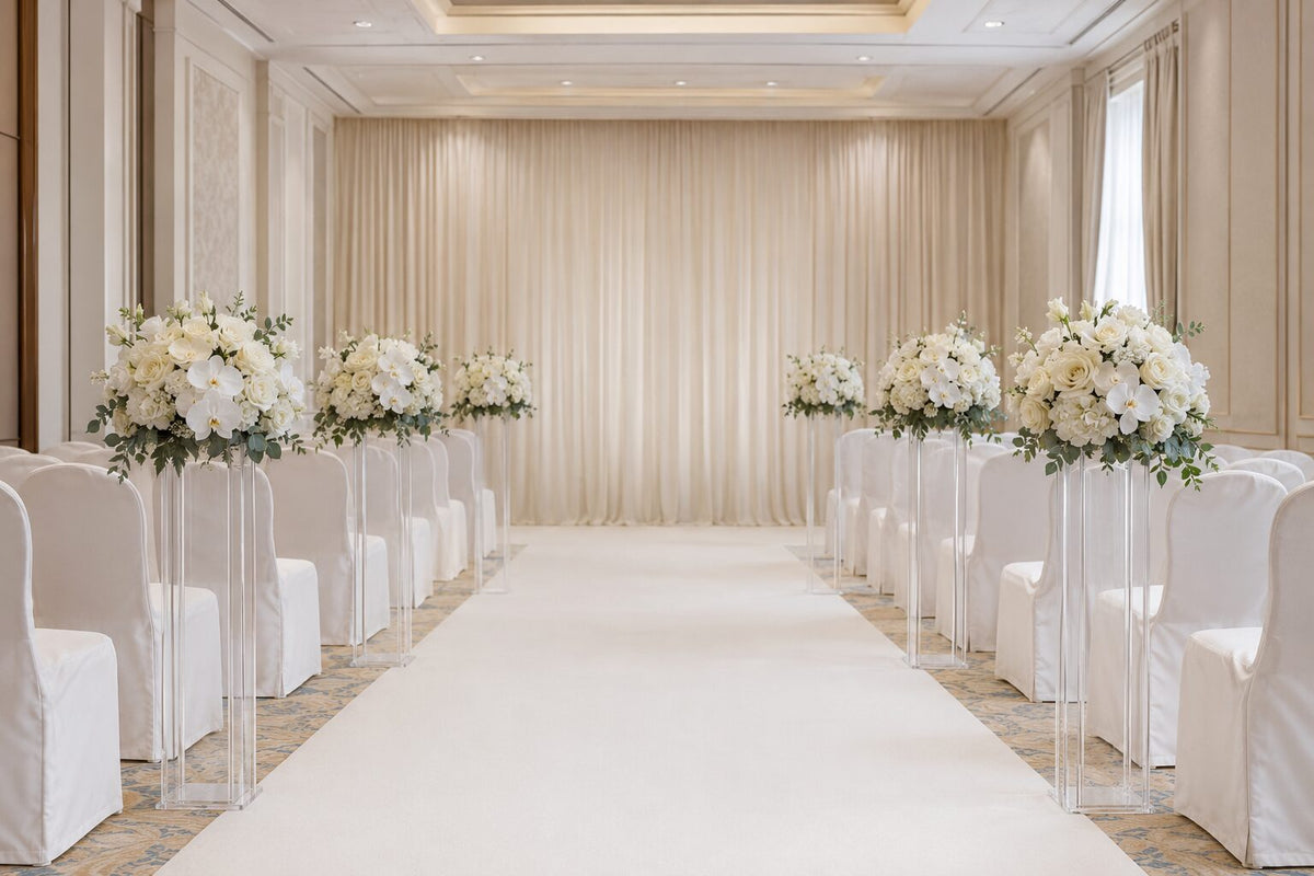 Ivory Aisle Pedestals