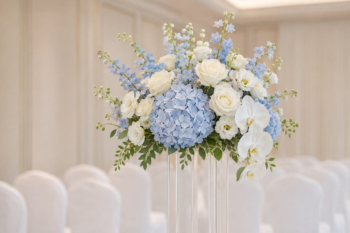 Powder Blue Aisle Arrangement