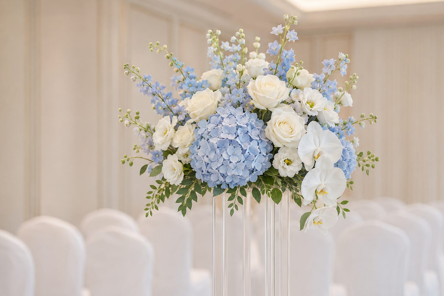 Powder Blue Aisle Arrangement