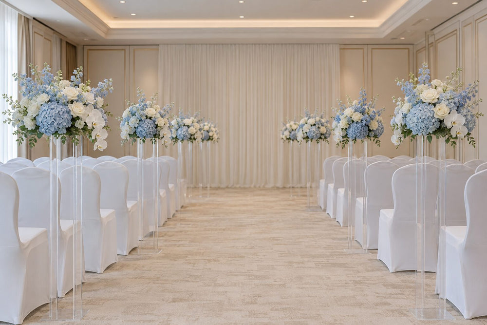 Powder Blue Aisle Arrangement