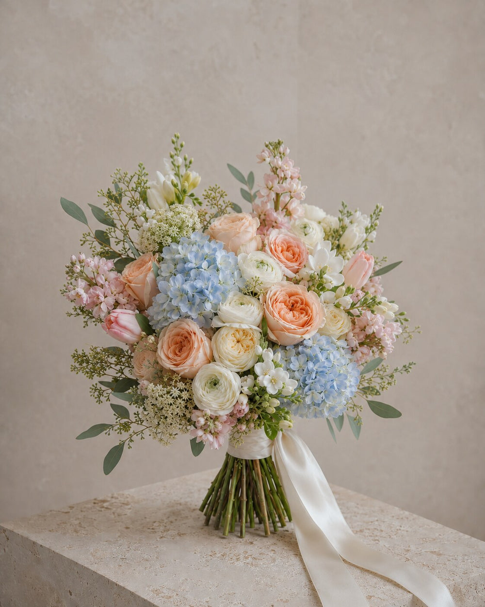 Peach Hydrangea Garden