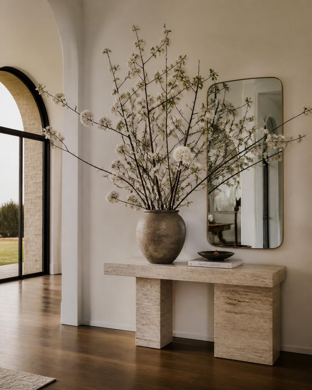 Flowers styled in a quiet interior