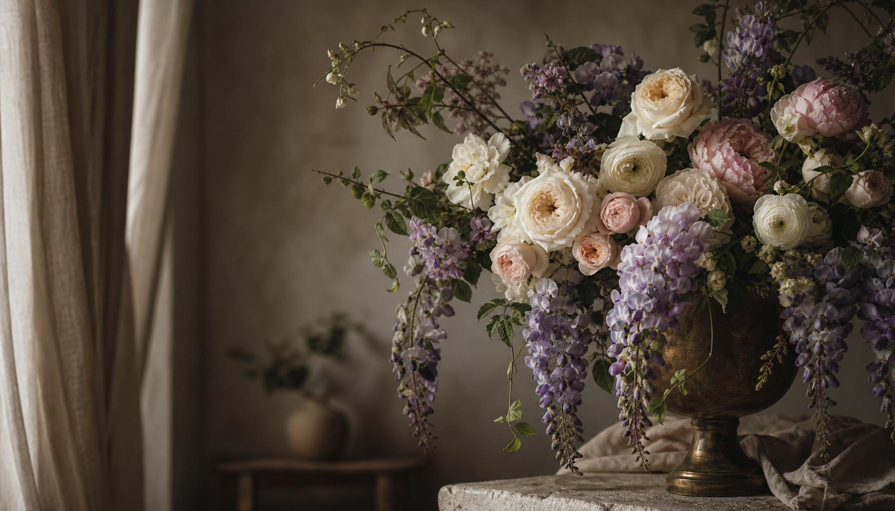 Romantic floral arrangement